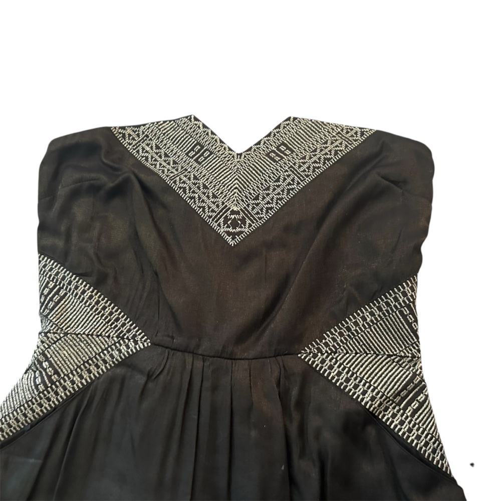 NWT! Urban Outfitters | Ecote Metallic Black Strapless Tube Dress | Size Medium - Picture 5 of 11